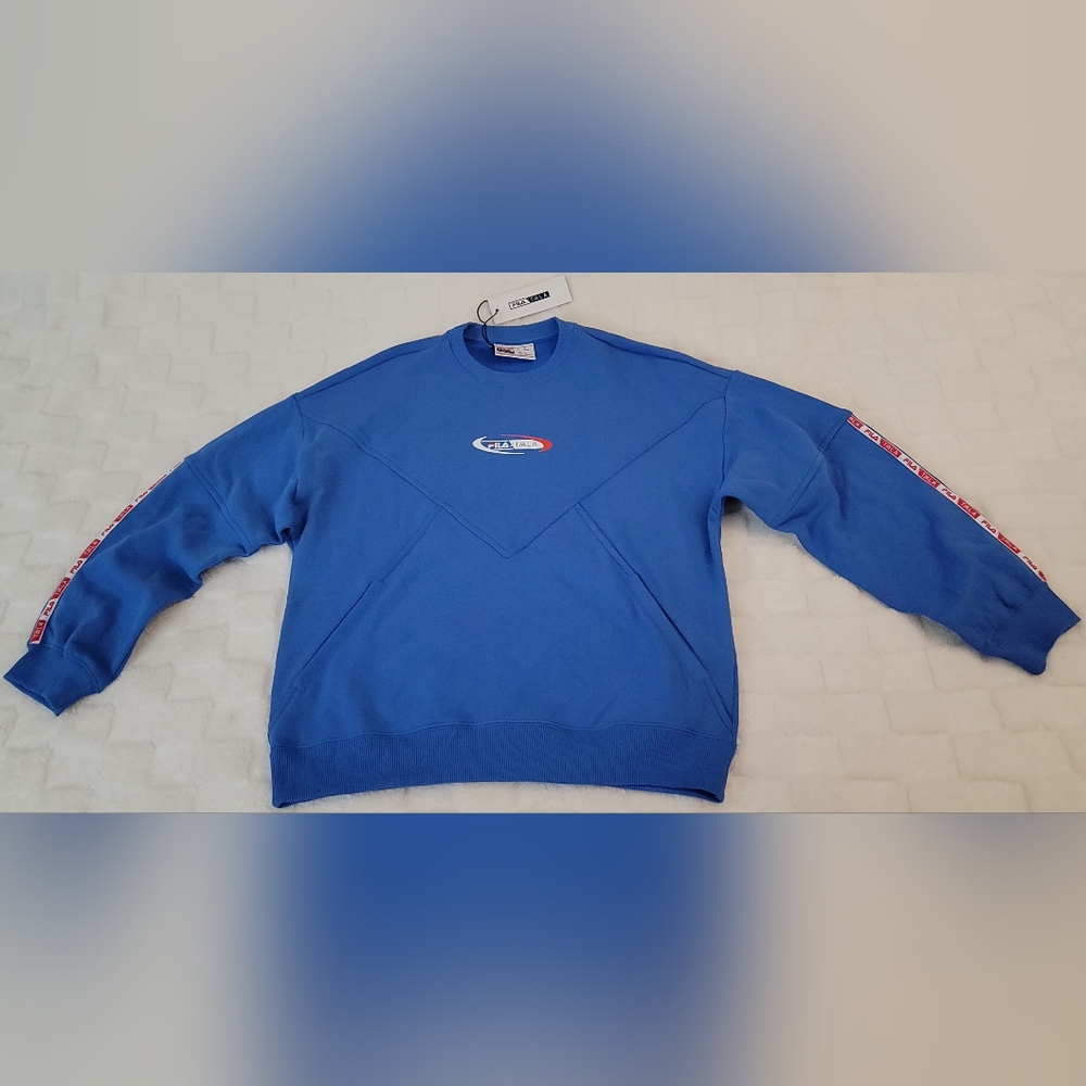 FILA x TALA Limited Edition Crew Sweatshirt in Palace Blue Size Small BNWT